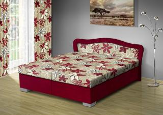 Čalouněná postel s úložným prostorem SÁRA 180 typ roštu: POLOHOVACÍ, barva čalounění: BORDO/Mega 17 bordo