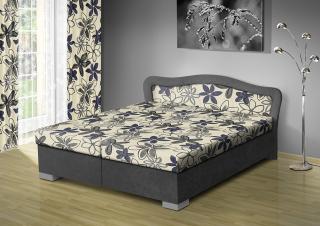 Čalouněná postel s úložným prostorem SÁRA 180 typ roštu: POLOHOVACÍ, barva čalounění: ŠEDÁ/Mega 17 šedá