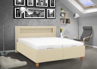 Čalouněná postel s úložným prostorem TWIST 180 Barva: eko béžová