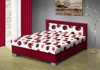 Čalouněná postel s úložným prostorem Vanessa 170 typ roštu: POLOHOVACÍ, barva čalounění: BORDO/53675-1016