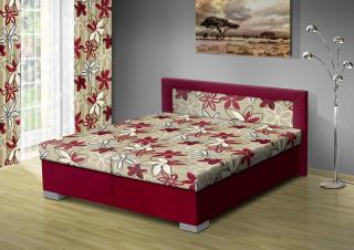 Čalouněná postel s úložným prostorem Vanessa 170 typ roštu: POLOHOVACÍ, barva čalounění: BORDO/Mega 17 bordo