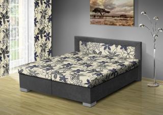 Čalouněná postel s úložným prostorem Vanessa 170 typ roštu: POLOHOVACÍ, barva čalounění: ŠEDÁ/Mega 17 šedá
