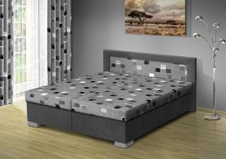 Čalouněná postel s úložným prostorem Vanessa 180 typ roštu: POLOHOVACÍ, barva čalounění: ŠEDÁ/Mega 16 šedá