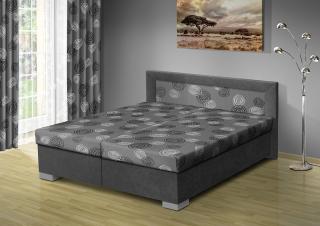 Čalouněná postel s úložným prostorem Vanessa 180 typ roštu: POLOHOVACÍ, barva čalounění: ŠEDÁ/Mega 31 šedá
