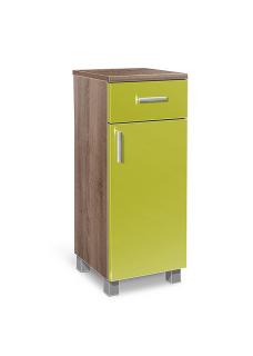 Koupelnová skříňka K26 barva skříňky: dub sonoma tmavá, barva dvířek: lemon lesk