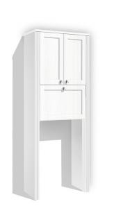 Koupelnová skříňka Retro KR 17 vysoká nad pračku s košem Korpus / dvířka: bílá 113 / sv.bílá 147