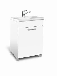 Koupelnová skříňka s umývadlem K27 barva skříňky: bílá 113, barva dvířek: bílá lamino