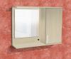 Koupelnová skříňka se zrcadlem K10 pravá barva skříňky: akát, barva dvířek: akát lamino