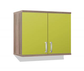 Koupelnová skříňka závěsná K37 barva skříňky: dub sonoma tmavá, barva dvířek: lemon lesk