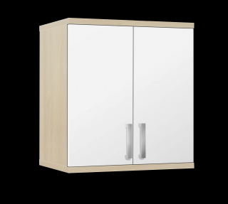 Koupelnová skříňka závěsná K38 barva skříňky: akát, barva dvířek: bílá lamino