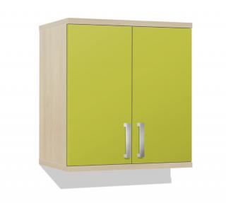 Koupelnová skříňka závěsná K38 barva skříňky: akát, barva dvířek: lemon lesk