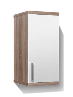 Koupelnová skříňka závěsná K9 barva skříňky: dub sonoma tmavá, barva dvířek: bílý lesk