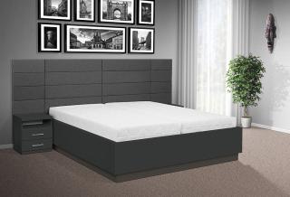 Luxusní manželská postel Leon 180 motorové otevírání úložného prostoru barva lamina: Antracit