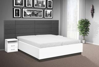 Luxusní manželská postel Leon 180 motorové otevírání úložného prostoru barva lamina: Bílá 113