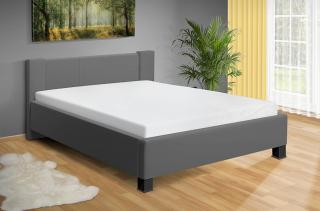 Luxusní postel Fanny 140x200 cm také s úložným prostorem Barva látka: šedá eko kůže, Úložný prostor: s úložným prostorem
