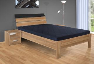 manželská postel Darina 200x180 cm matrace: bez matrace, Barva postele: ořech lyon, Úložný prostor: s úložným prostorem - šuplík