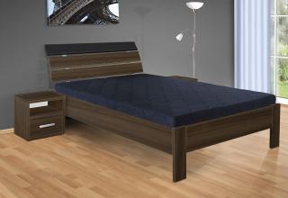 manželská postel Darina 200x180 cm matrace: matrace 15 cm, Barva postele: ořech 729, Úložný prostor: bez úložného prostoru