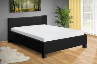 Manželská postel Fanny 200x180 cm, úložný prostor Barva látka: černá eko kůže, Úložný prostor: s úložným prostorem