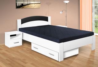 manželská postel Jason 200x180 cm matrace: bez matrace, Barva postele: bílá 113, Úložný prostor: s úložným prostorem - šuplík