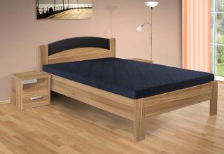 manželská postel Jason 200x180 cm matrace: bez matrace, Barva postele: ořech lyon, Úložný prostor: bez úložného prostoru