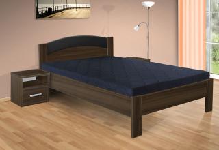 manželská postel Jason 200x180 cm matrace: matrace 15 cm, Barva postele: ořech 729, Úložný prostor: bez úložného prostoru