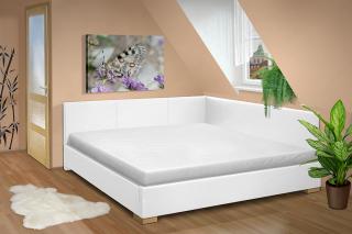 Manželská postel s čely Martina 180x200 cm Barva: eko bílá