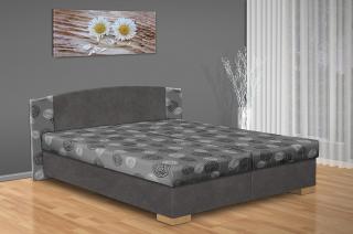 Manželská postel s úložným prostorem Kamila Barva: šedá / Mega 031 šedá