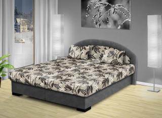 Manželská postel s úložným prostorem Lenka 160x200 cm Barva: šedá / MEGA 013-V3 šedá