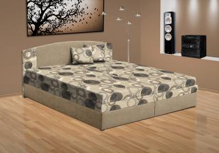 Manželská postel s úložným prostorem Lora 200x180 Barva: béžová/53675-6-1044