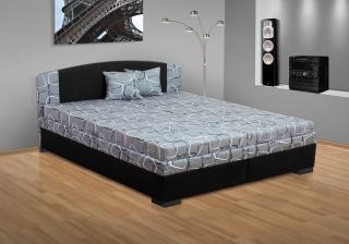 Manželská postel s úložným prostorem Lora 200x180 Barva: černá/šedá