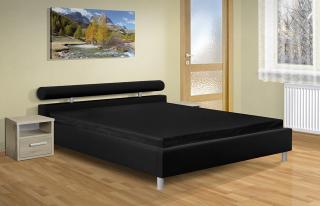 Moderní manželská postel Doroty 180x200 cm Barva: eko černá