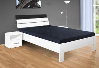 postel Darina 200x120 cm matrace: Matrace 17 cm sendvičová, Barva postele: bílá 113, Úložný prostor: bez úložného prostoru