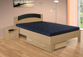 postel Jason 200x120 cm matrace: matrace 15 cm, Barva postele: buk 381, Úložný prostor: s úložným prostorem - šuplík