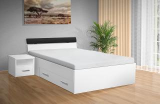 postel s úložným prostorem RAMI - M 180x200 cm barva lamina: Bílá 113, matrace: bez matrace