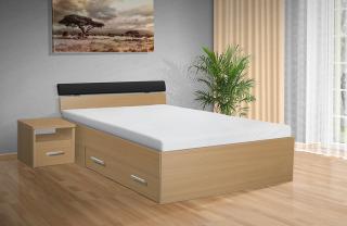 postel s úložným prostorem RAMI - M 180x200 cm barva lamina: Buk 381, matrace: bez matrace