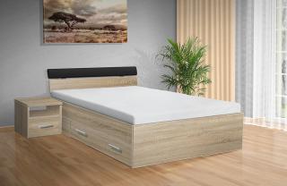 postel s úložným prostorem RAMI - M 180x200 cm barva lamina: DUB SONOMA 3025, matrace: bez matrace