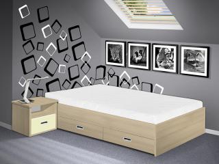 postel s úložným prostorem Renata 160x200 cm barva lamina: akát, boční čela: bez bočních čel