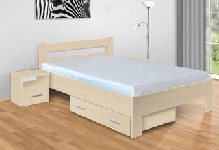 postel Sandra 200x140 cm matrace: bez matrace, Barva postele: ořech 729, Úložný prostor: bez úložného prostoru