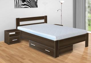 postel Sandra 200x160 cm matrace: bez matrace, Barva postele: ořech lyon, Úložný prostor: bez úložného prostoru