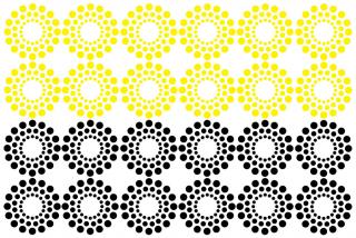Samolepka na zeď KVĚTINY 1 Barva: černo/žlutá