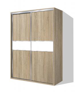 Variabilní šatní skříň s posuvnými dveřmi Beta HIT 43 barva lamina: Dub sonoma světlý