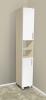 Vysoká koupelnová skříňka K13 barva skříňky: akát, barva dvířek: bílý lesk