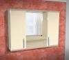 Závěsná koupelnová skříňka se zrcadlem K11 barva skříňky: akát, barva dvířek: jasmín lesk