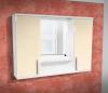 Závěsná koupelnová skříňka se zrcadlem K11 barva skříňky: bílá 113, barva dvířek: jasmín lesk