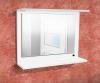 Závěsná koupelnová skříňka se zrcadlem K12 barva skříňky: bílá 113, barva dvířek: bílá lamino