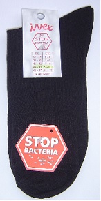 Společenské ponožky s ionty stříbra - černá barva (velikost 46-47)