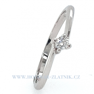 dámský prsten z bílého zlata 21W395 0,09ct H/Si2 Kámen: Briliant, velikost: 51