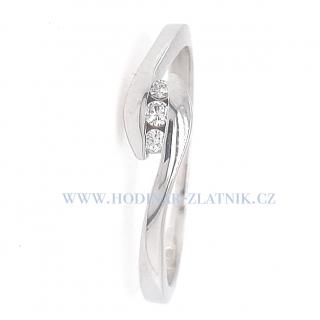 dámský prsten z bílého zlata s briliantem 22W205 H/Si2 0,05ct
