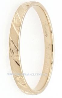 Snubní prsten ze žlutého zlata 22202056400 velikost: 49