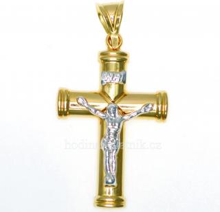 zlatý přívěsek křížek s Ježíšem